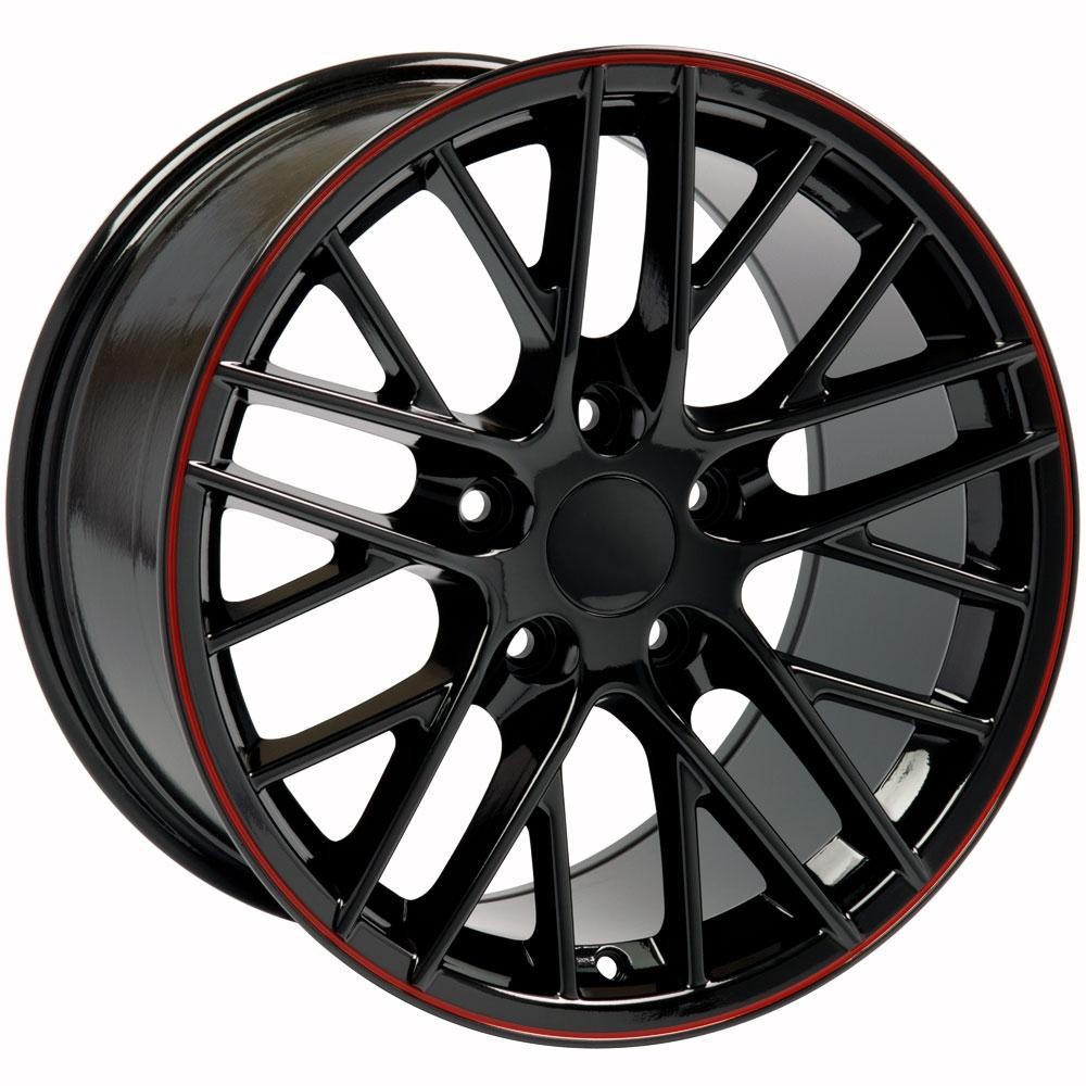 OE Wheels CV08B Chevrolet Corvette C6 ZR1 Gloss Black 18x8.5 56mm Offset 5x120.7 (5x4.75)