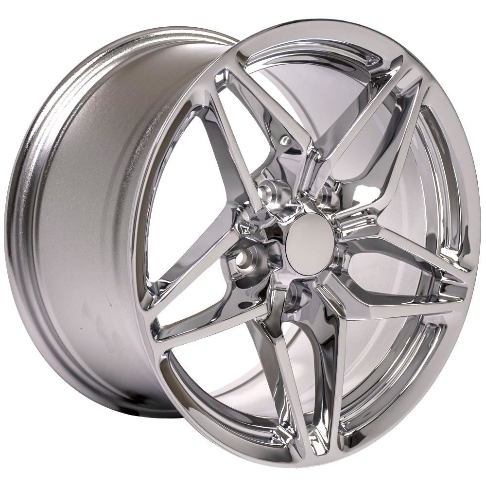 OE Wheels CV31 Chevrolet Corvette C7 ZR1 Chrome 17x9.5 56mm Offset 5x120.7 (5x4.75)