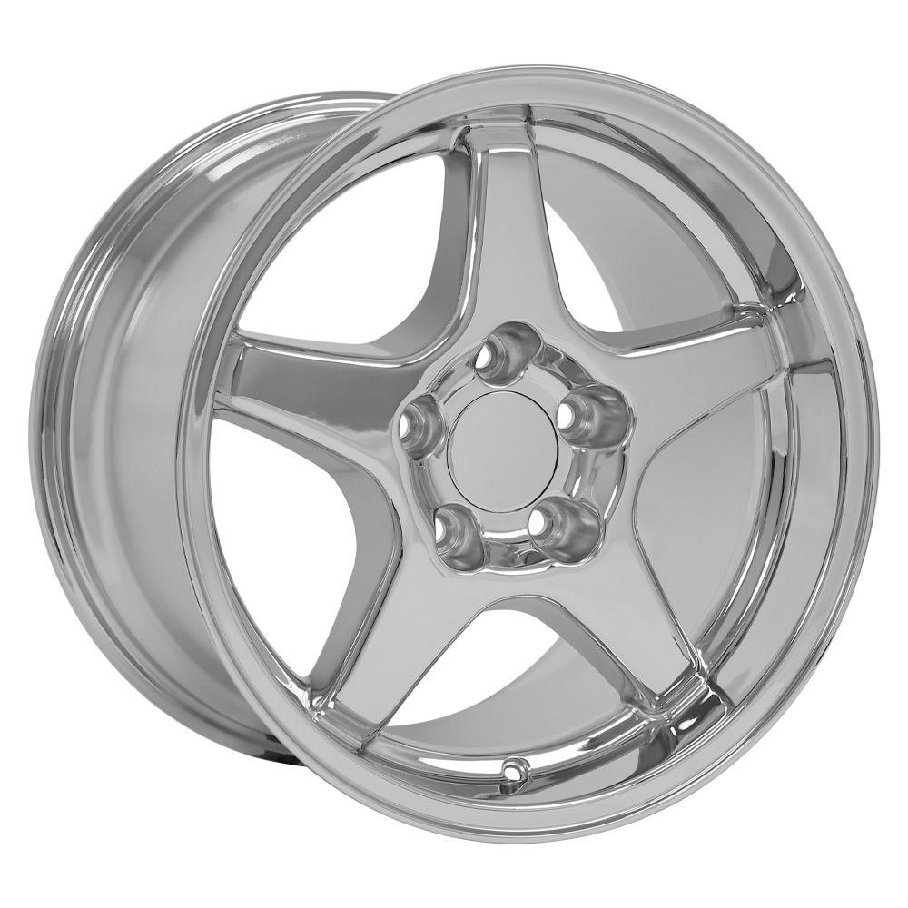 OE Wheels CV01 Chevrolet Corvette ZR1 Chrome 17x11 50mm Offset 5x120.7 (5x4.75)