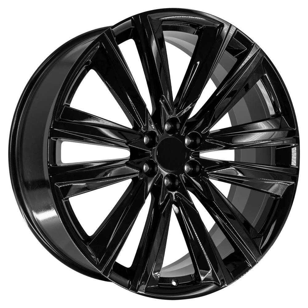 OE Wheels CA91 Cadillac Escalade Gloss Black 26x10 28mm Offset 6x139.7 (6x5.5)