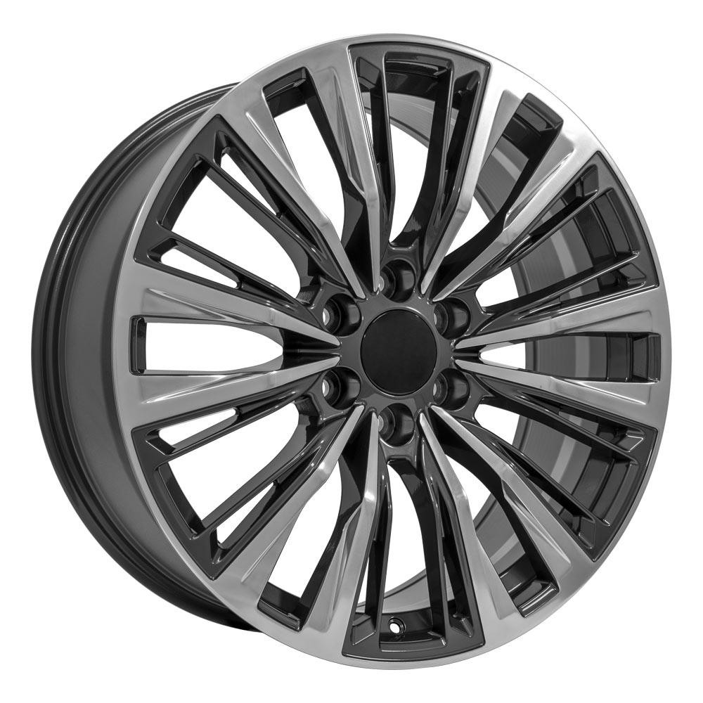 OE Wheels CA93 Cadillac Escalade Gunmetal with Polished Face 22x9 28mm Offset 6x139.7 (6x5.5)