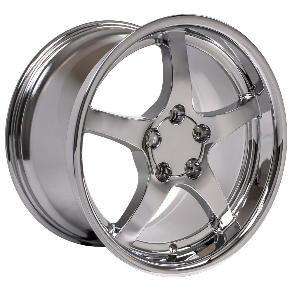 OE Wheels CV05 Chevrolet Corvette C5 Chrome 18x10.5 56mm Offset 5x120.7 (5x4.75)