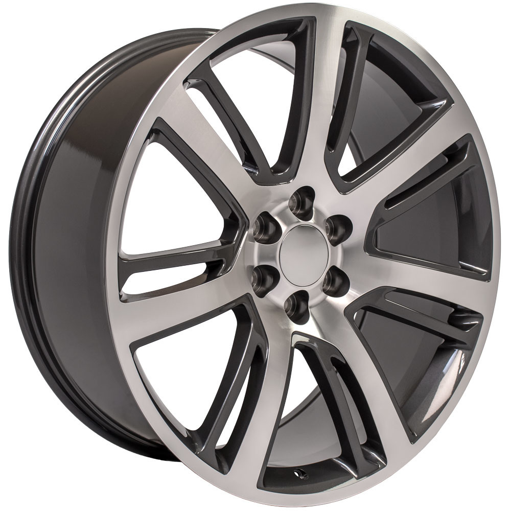 OE Wheels CA88 Cadillac Escalade Gunmetal Machined 24x10 31mm Offset 6x139.7 (6x5.5)
