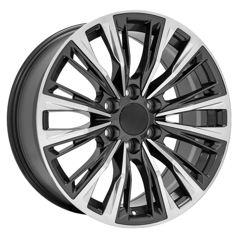 OE Wheels CA93 Cadillac Escalade Gunmetal with Polished Face 20x9 28mm Offset 6x139.7 (6x5.5)