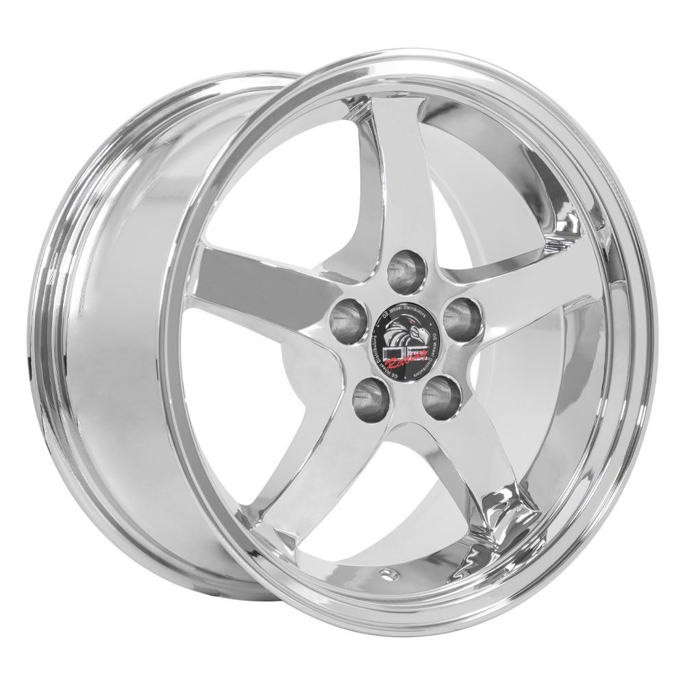 OE Wheels FR04 Ford Mustang Cobra Chrome 17x9 24mm Offset 5x114.3 (5x4.5)