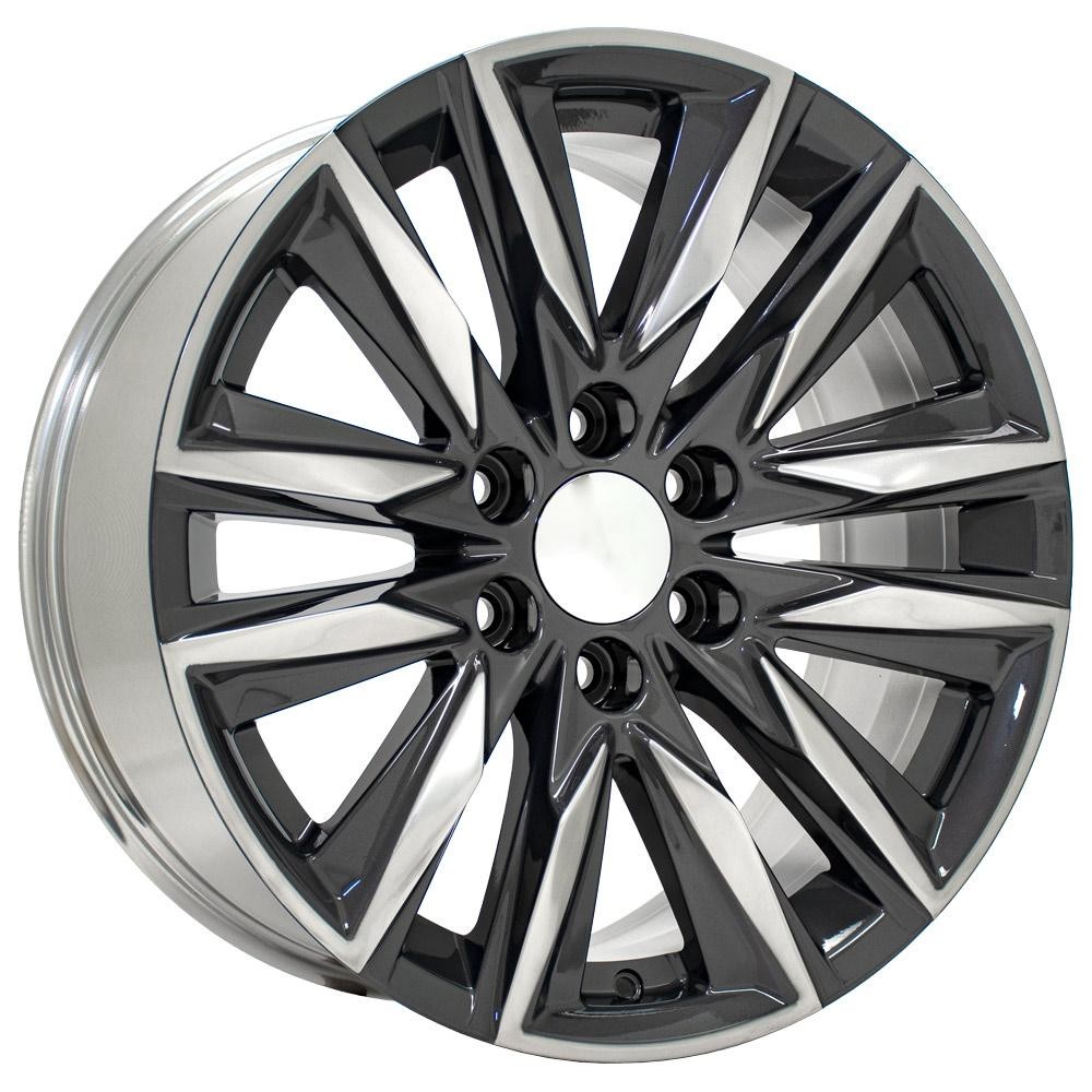 OE Wheels CA91 Cadillac Escalade Gunmetal with Polished Face 20x9 28mm Offset 6x139.7 (6x5.5)