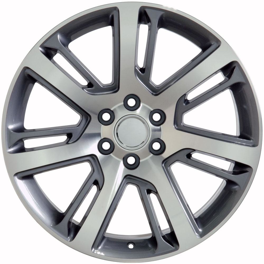 OE Wheels CA88 Cadillac Escalade Gunmetal Machined 22x9 31mm Offset 6x139.7 (6x5.5)