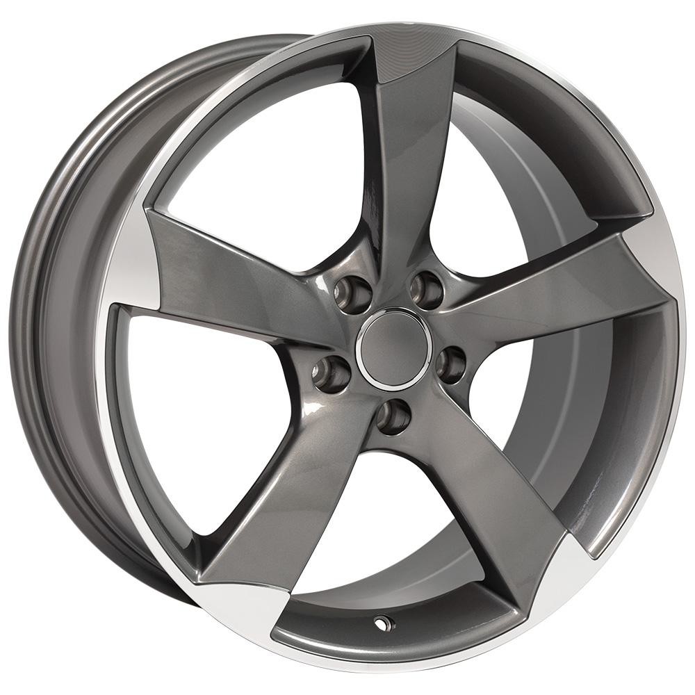 OE Wheels AU29 Audi A Series Gunmetal Machined 19x8.5 35mm Offset 5x112