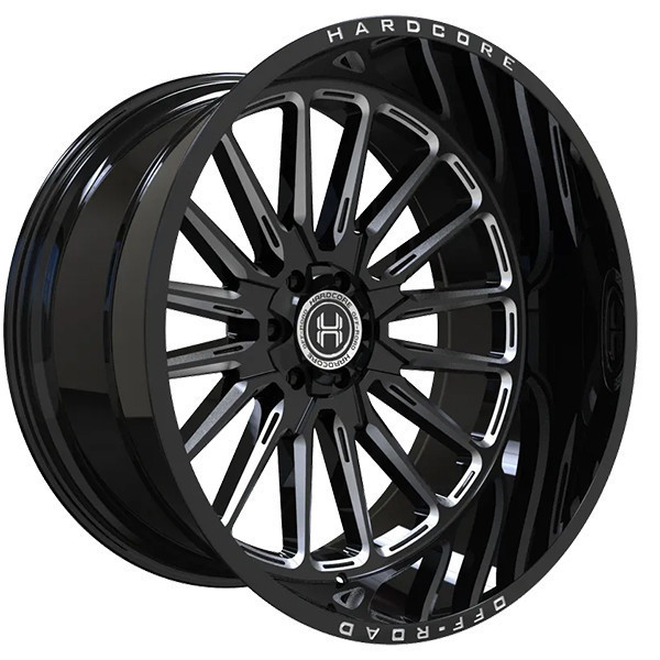 Hardcore Offroad Wheels Brandon HC24 Gloss Black Milled 22x10 -19mm Offset 8x180