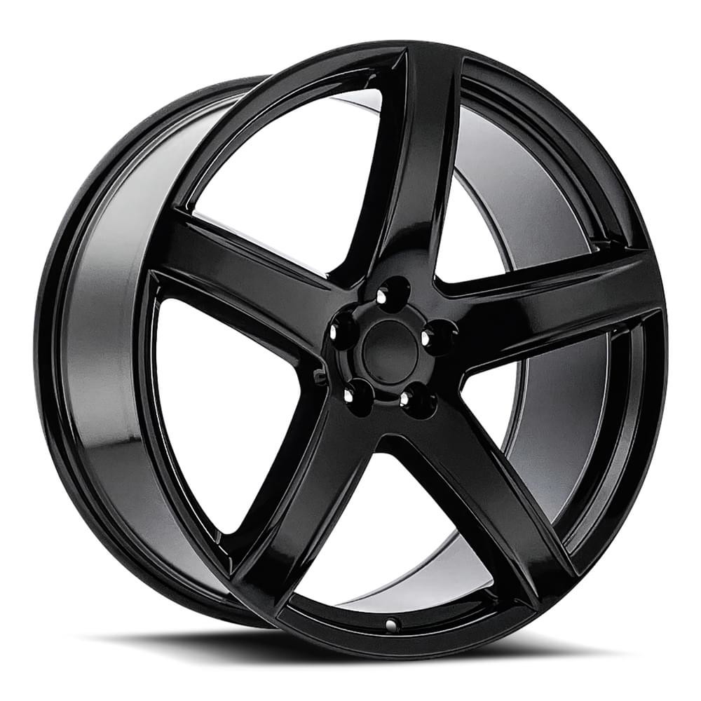 Factory Reproductions Wheels FR 77 Gloss Black 24x10 25.4mm Offset 5x139.7 (5x5.5)