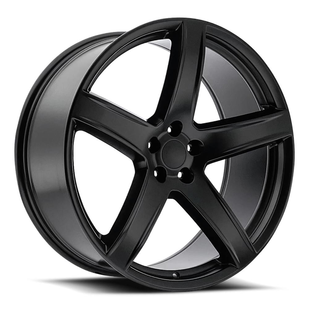Factory Reproductions Wheels FR 77 Satin Black 22x9.5 18mm Offset 5x115