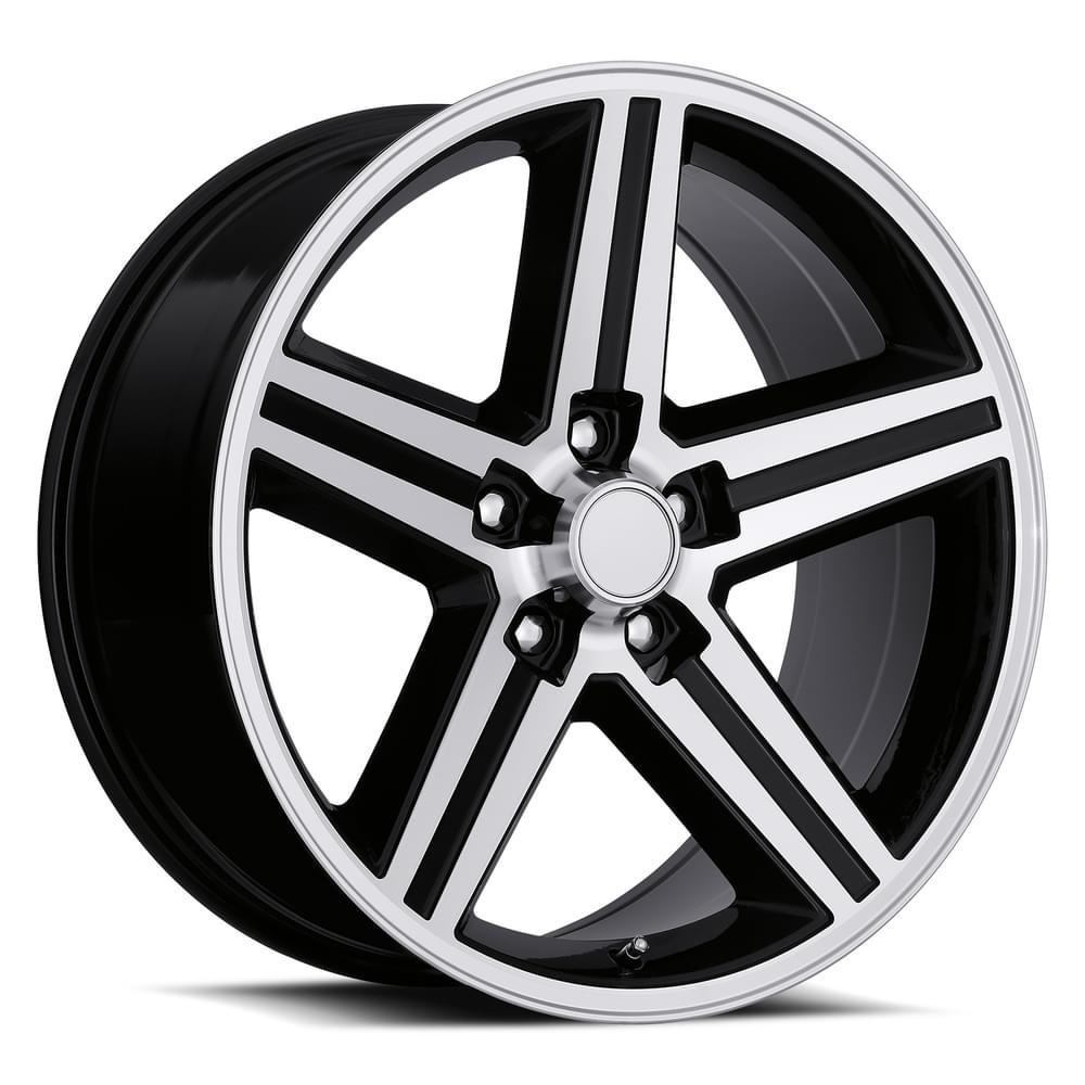 Factory Reproductions Wheels FR 11 Gloss Black Machine Face 20x9 15mm Offset 5x120.7 (5x4.75)