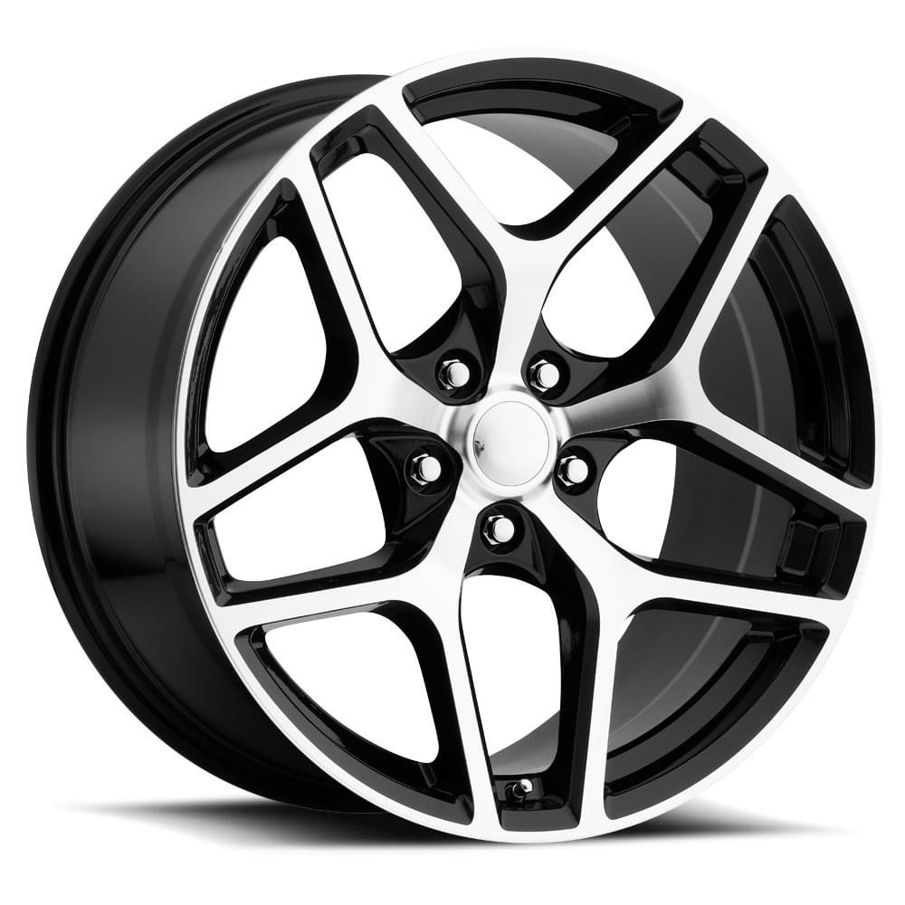 Factory Reproductions Wheels FR 27F Gloss Black Machine Face 20x11 43mm Offset 5x120