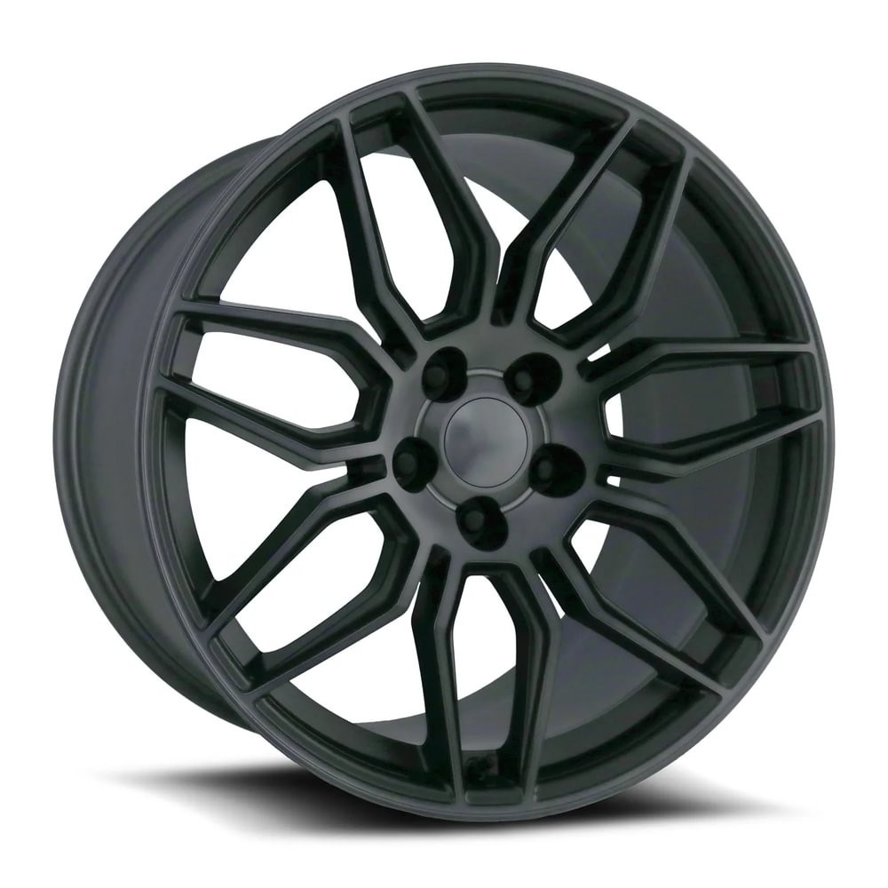 Factory Reproductions Wheels FR 401 Satin Titanium Gray Machined Face 20x11 52mm Offset 5x120
