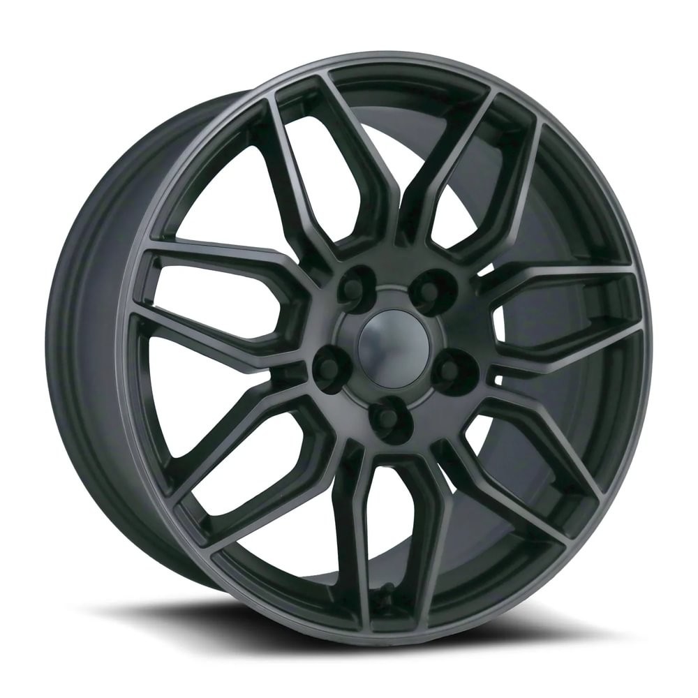 Factory Reproductions Wheels FR 401 Satin Titanium Gray Machined Face 18x8.5 54mm Offset 5x120.7 (5x4.75)