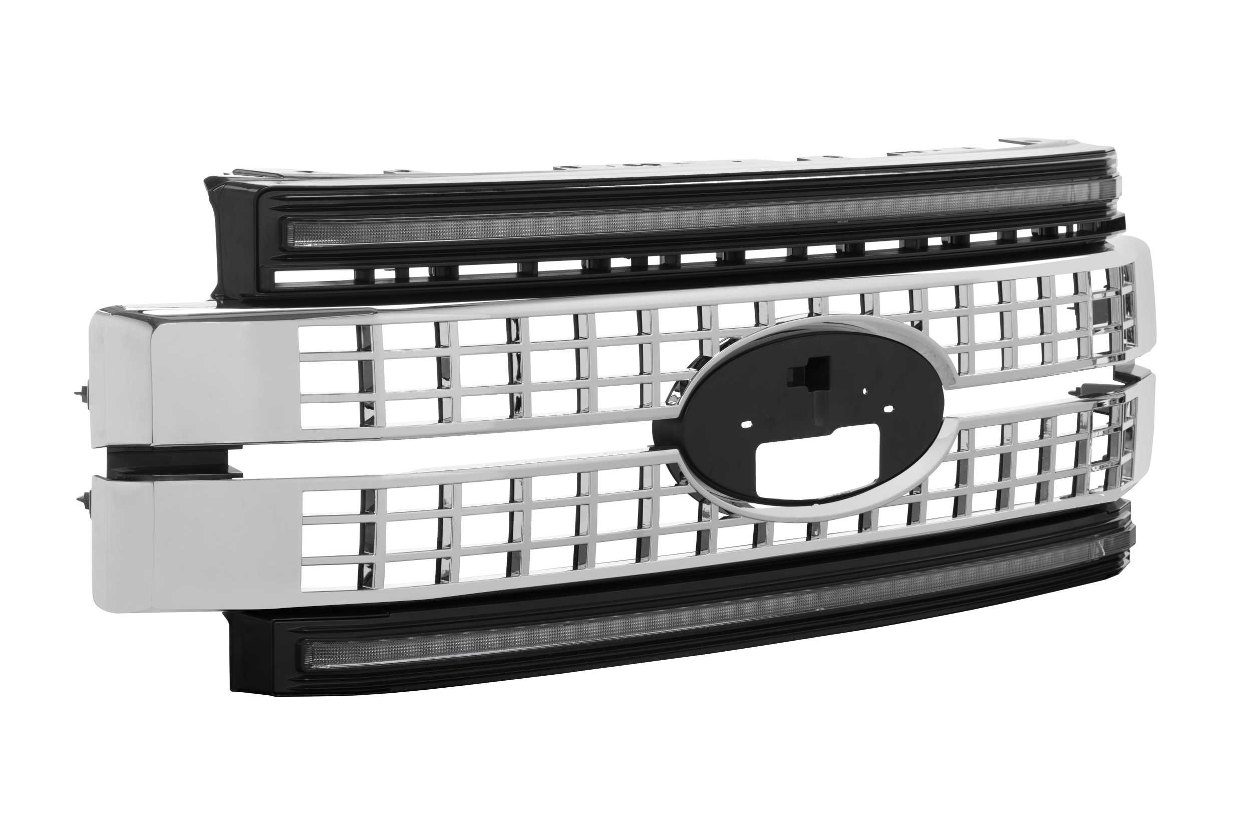 Morimoto XBG LED Grille: Ford Super Duty (17-19 / Chrome / Amber DRL)