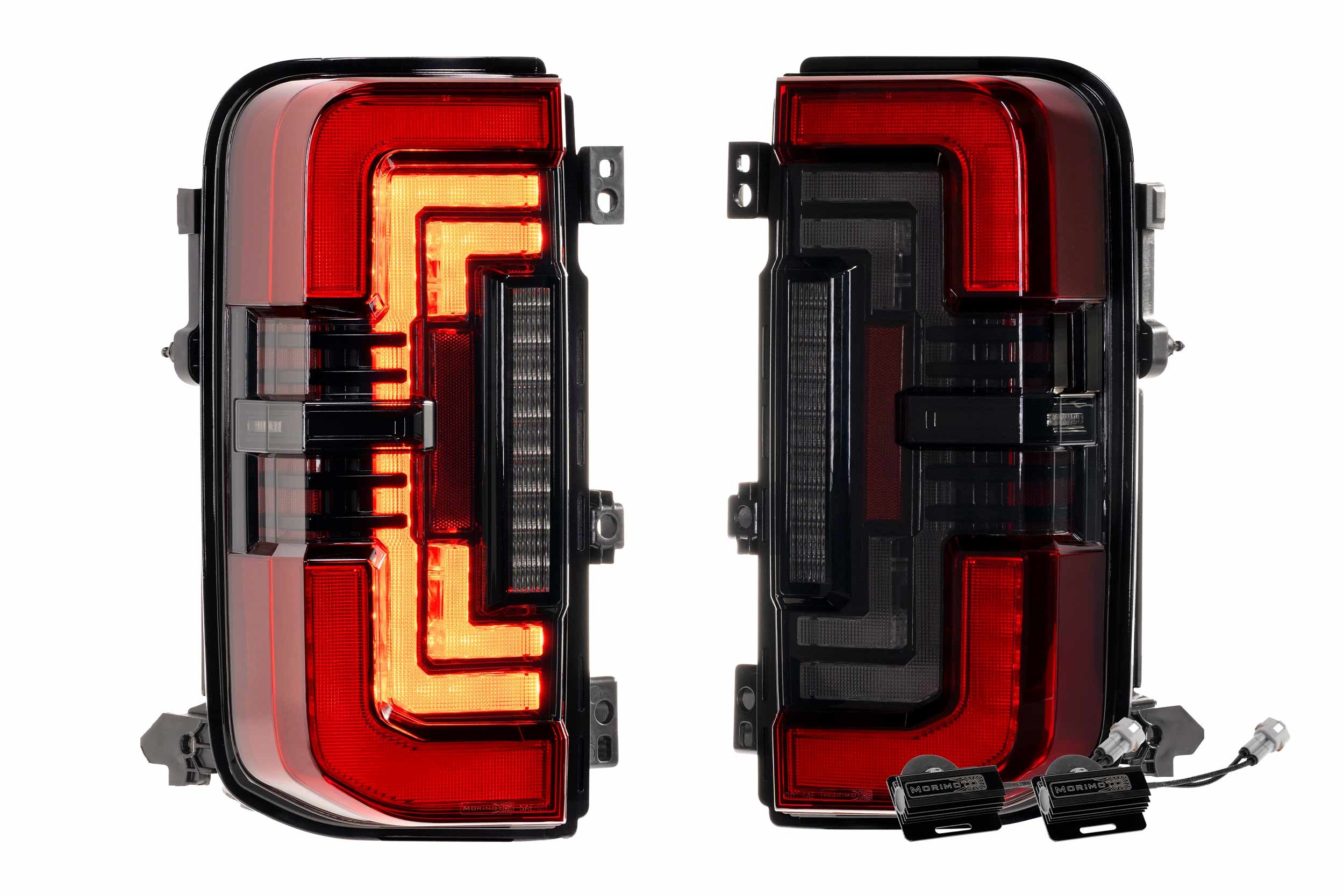 Morimoto XB LED Tail Lights: Ford Bronco (21+ / Red Lens / Set)