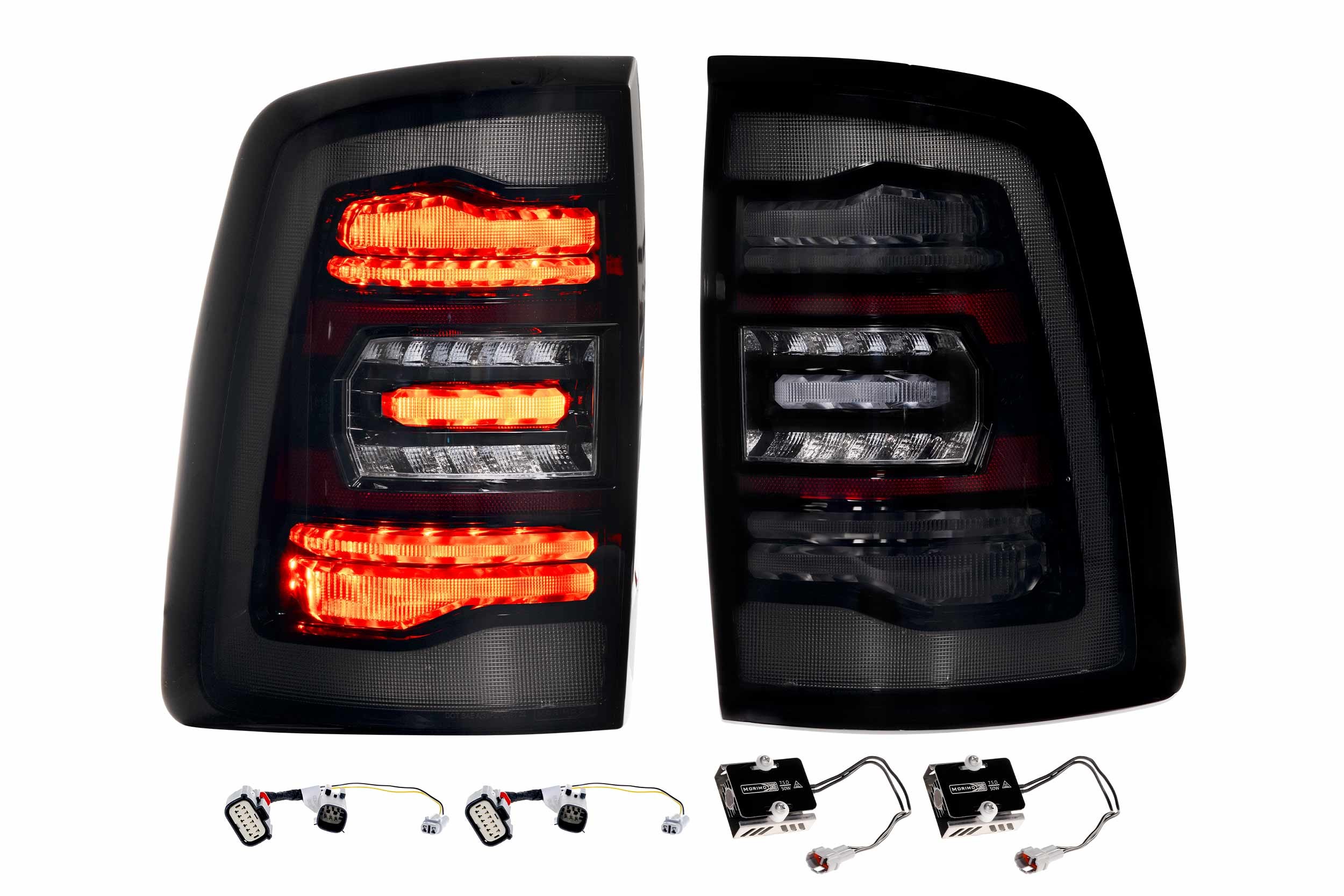 Morimoto XB LED Tail Lights: Ram HD (19+ / Smoked Lens / Set)
