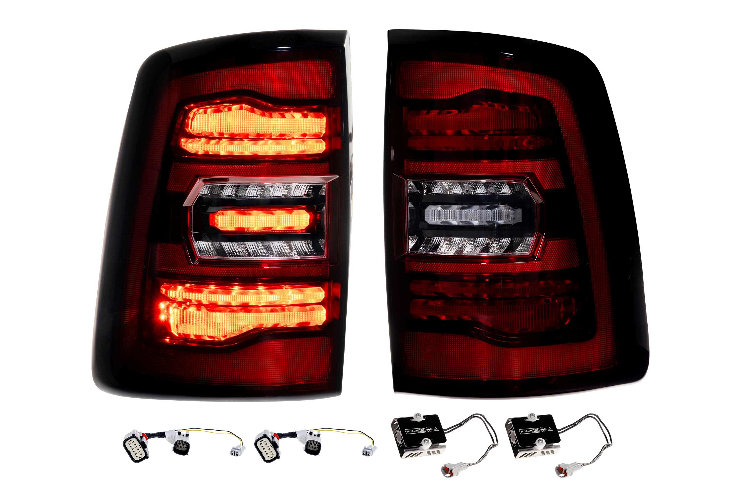 Morimoto XB LED Tail Lights: Ram HD (19+ / Red Lens / Set)