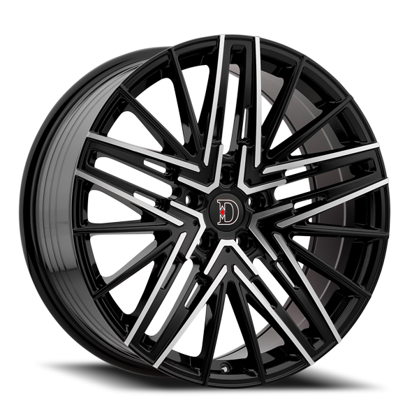 Defy Wheels D04 Gloss Black Machined 20x8.5 32mm Offset 5x120