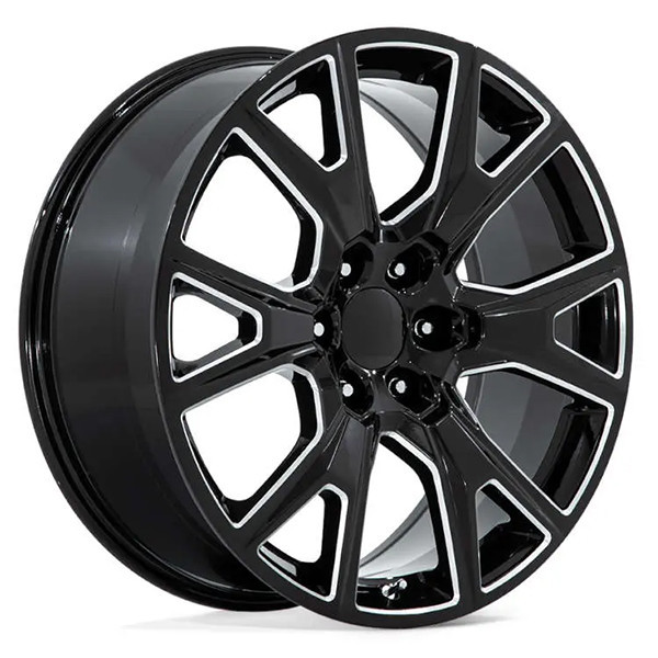 Performance Replicas Wheels PR199 Gloss Black Milled 24x10 31mm Offset 6x139.7 (6x5.5)