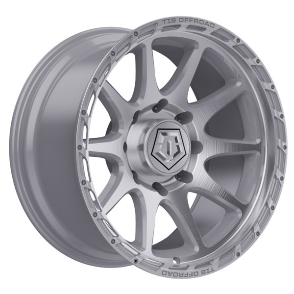 TIS Wheels 563BS Silver Brushed Machined Face 22x10 -19mm Offset 8x165.1 (8x6.5)