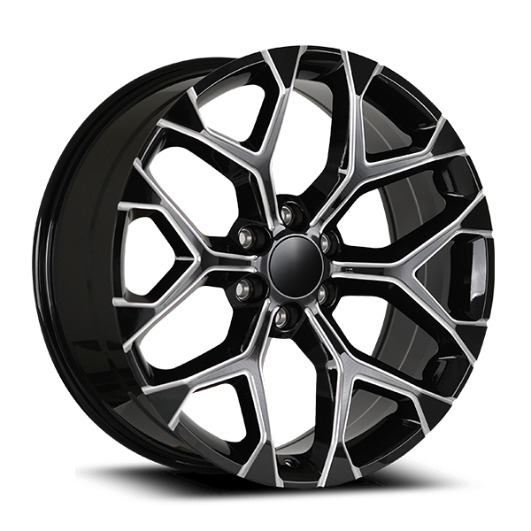OE Concepts Wheels 2015 GMC Sierra G09 Gloss Black Milled 20x9 24mm Offset 6x139.7 (6x5.5)