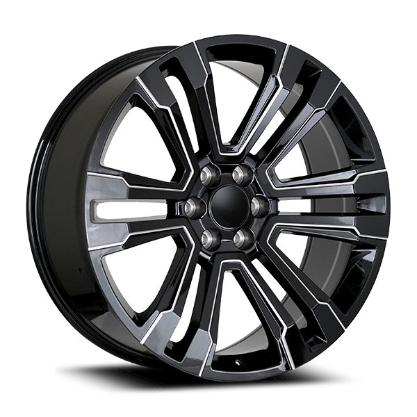 OE Concepts Wheels 2017 GMC Denali G10 Gloss Black Milled 24x10 31mm Offset 6x139.7 (6x5.5)