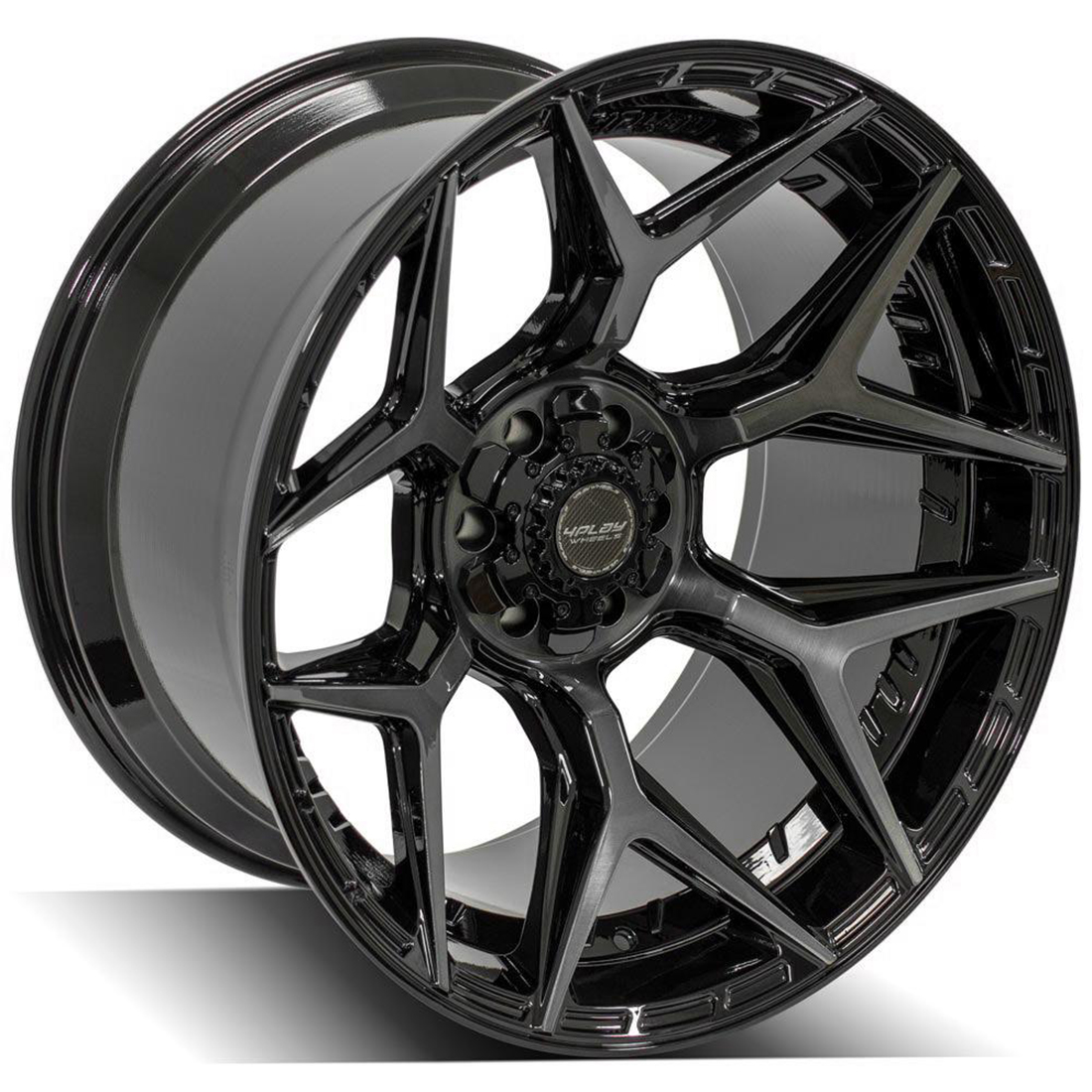 4Play Wheels 4P06 Brushed Black 20x10 -18mm Offset 5x127 (5x5),5x139.7 (5x5.5)