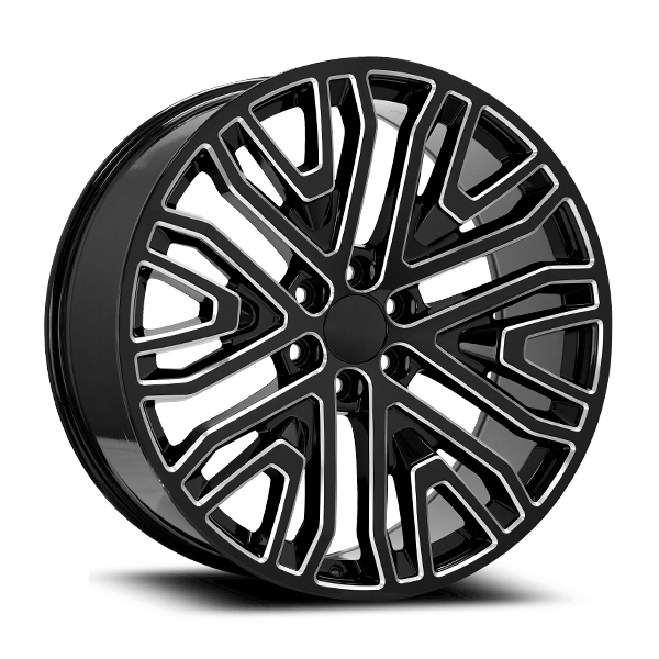 OE Concepts Wheels 2019 GMC Sierra G14 Gloss Black Milled 24x10 30mm Offset 6x139.7 (6x5.5)