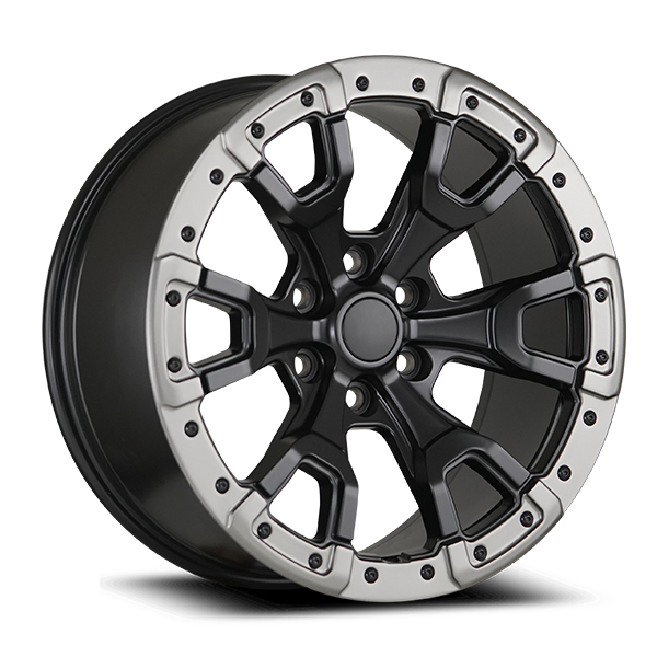 OE Concepts Wheels Bronco Raptor FD07 Satin Black with Gray Ring 20x9 20mm Offset 6x139.7 (6x5.5)