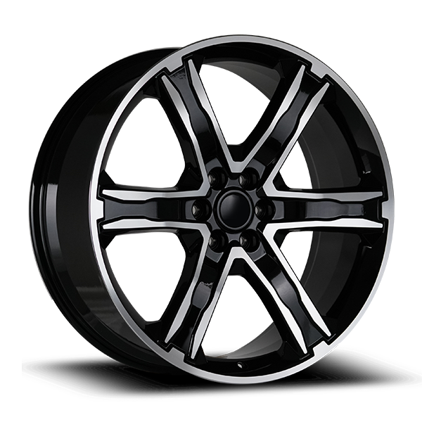 OE Concepts Wheels Ford Stealth Edition FD06 Gloss Black Machined 22x9.5 44mm Offset 6x135