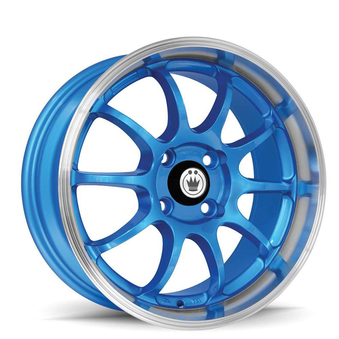 Konig Wheels Lightning 26BL Blue With Machined Lip 15x7 38mm Offset 4x100
