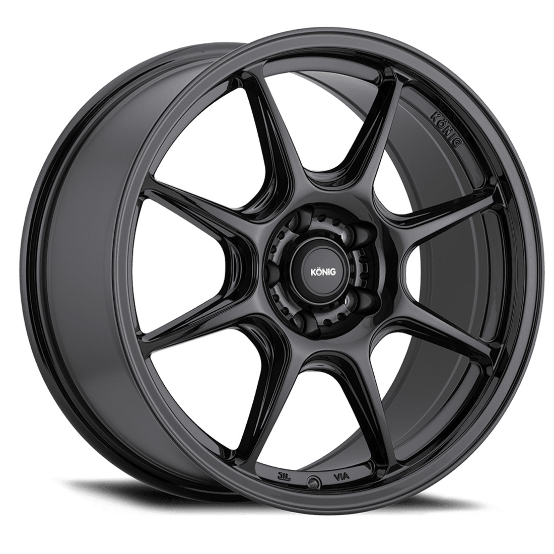 Konig Wheels Lockout 102B Gloss Black 16x7.5 45mm Offset 5x112