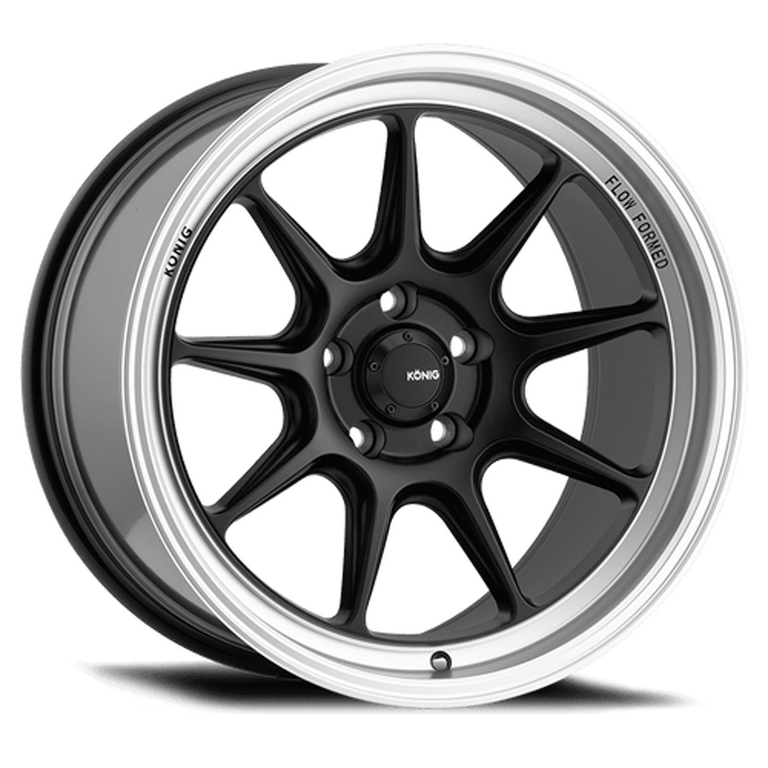 Konig Wheels Countergram 105MB Matte Black With Machined Lip 19x8.5 35mm Offset 5x114.3 (5x4.5)
