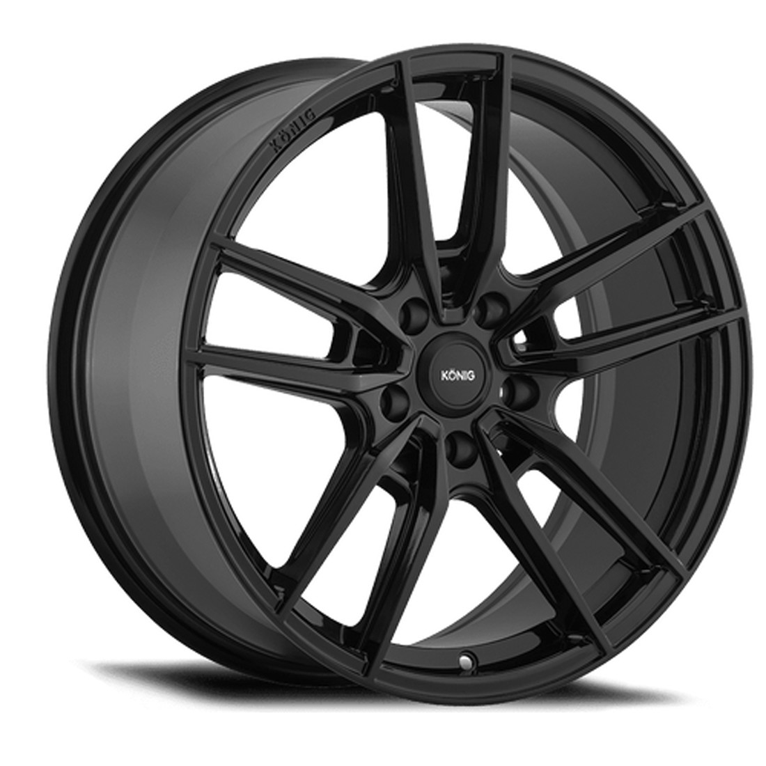 Konig Wheels Myth 55B Gloss Black 16x7.5 43mm Offset 5x114.3 (5x4.5)