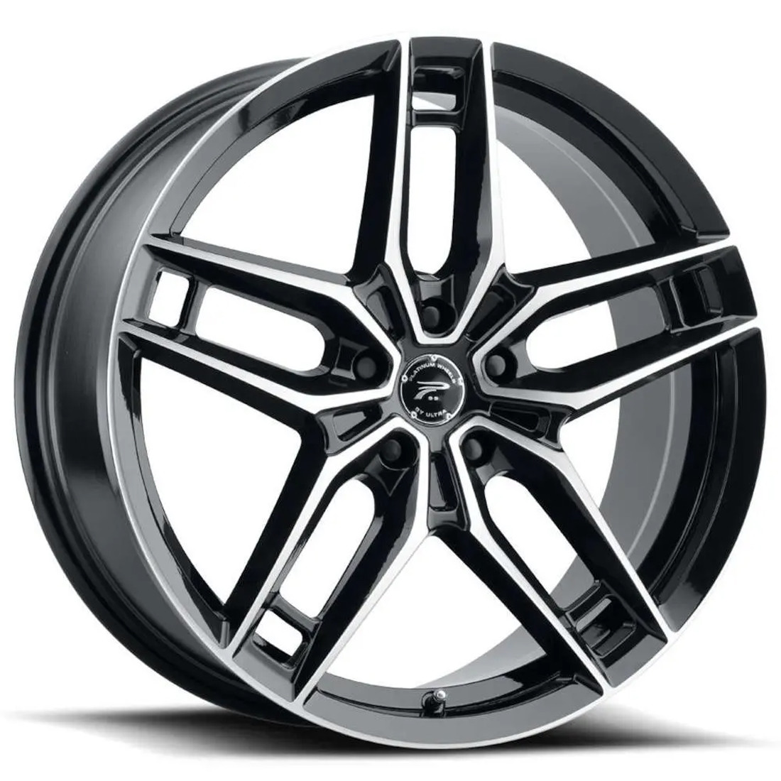 Platinum Wheels Lotus 464U Gloss Black With Diamond Cut Face 20x8.5 40mm Offset 5x114.3 (5x4.5)