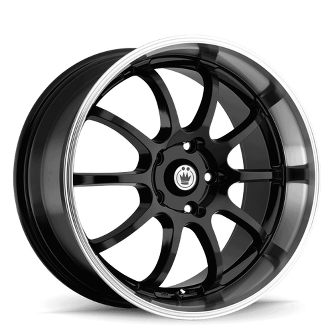 Konig Wheels Lightning 26MB Gloss Black With Machined Lip 14x6 38mm Offset 4x100,4x114.3 (4x4.5)