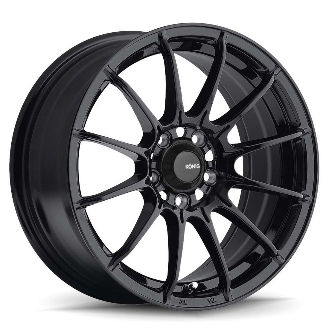 Konig Wheels Dial In 39B Gloss Black 15x7 35mm Offset 4x100