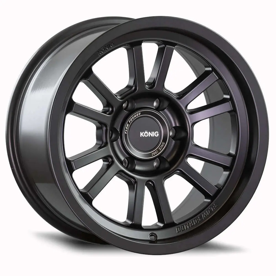 Konig Wheels Hyper Trail Matte Black 17x9 -12mm Offset 5x127 (5x5)