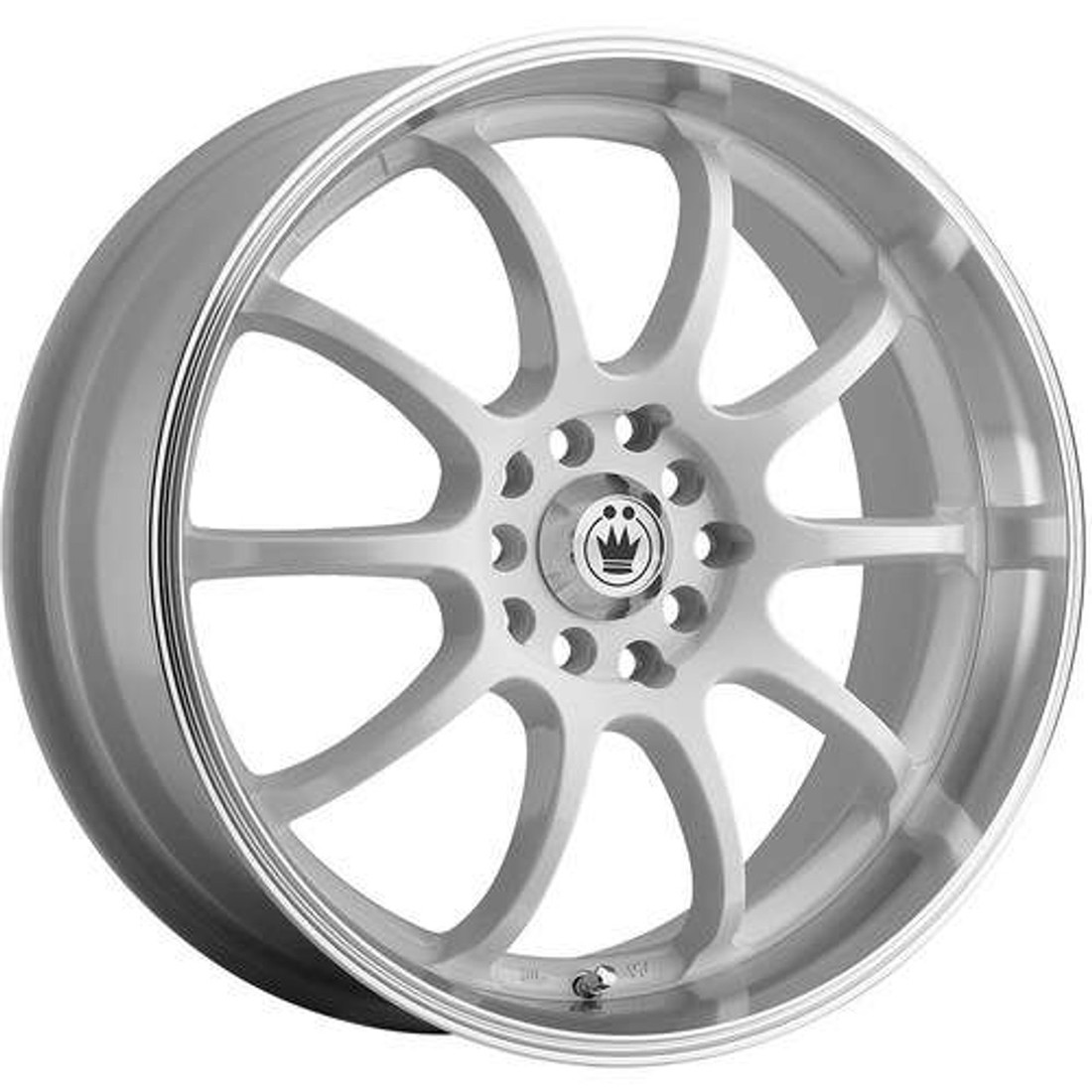 Konig Wheels Lightning 26W Gloss White With Machined Lip 17x7 40mm Offset 5x100,5x114.3 (5x4.5)