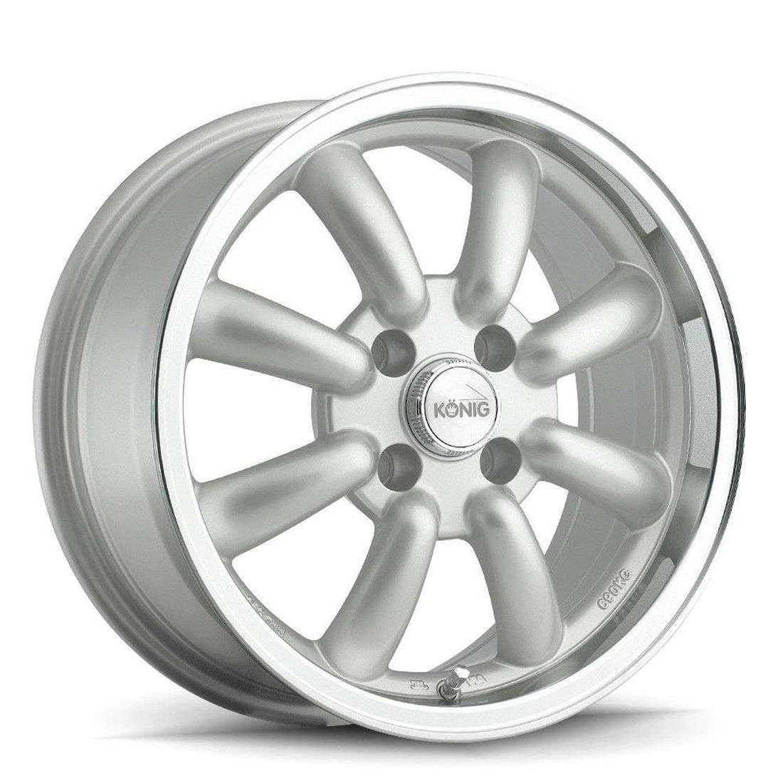 Konig Wheels Rewind 35S Silver With Machined Lip 15x7 20mm Offset 4x110