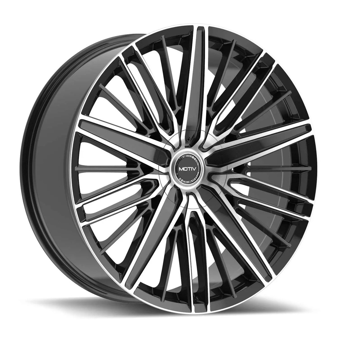 Motiv Wheels Valor 443MB Gloss Black Machined 20x9 25mm Offset 6x135,6x139.7 (6x5.5)