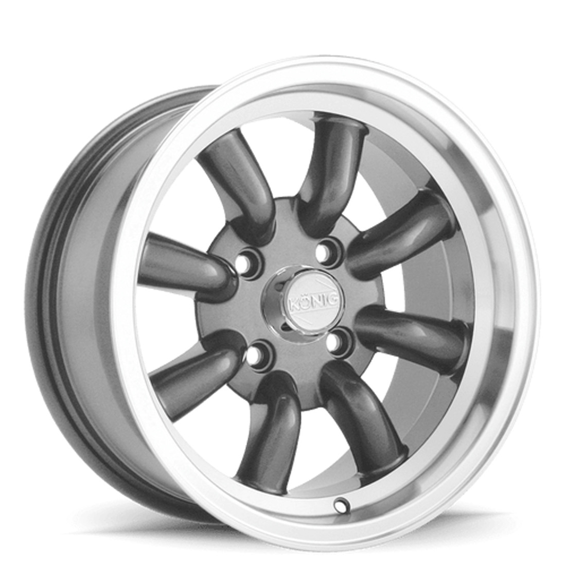 Konig Wheels Rewind 35A Graphite With Machined Lip 15x7 20mm Offset 4x100