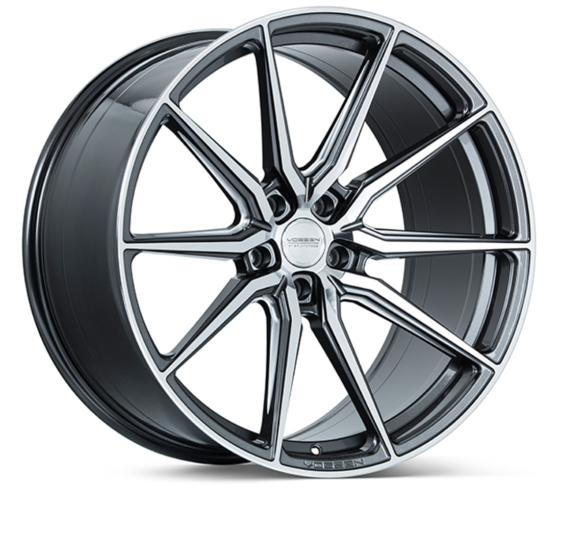 Vossen Wheels HF-3 Gloss Graphite Polished 22x9 32mm Offset 5x114.3 (5x4.5)