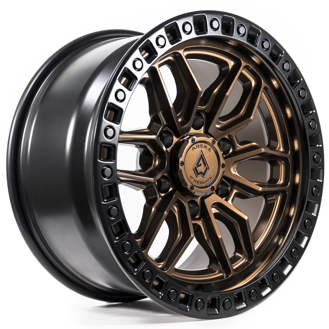 Arena Wheel Co Wheels Hustle A109 Smoked Bronze Center Satin Black Lip 20x9 0mm Offset 6x139.7 (6x5.5)