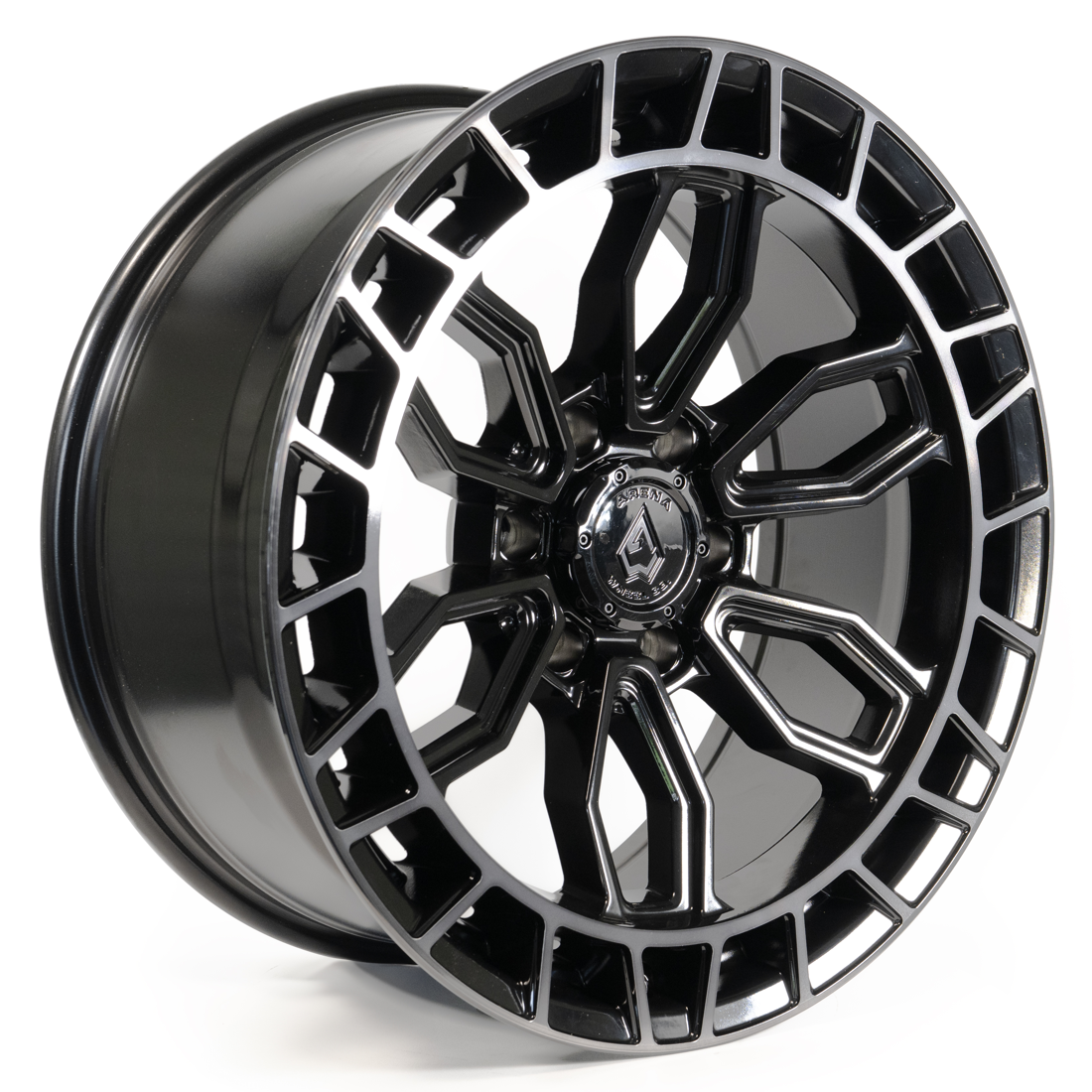Arena Wheel Co Wheels Recon A102 Gloss Black Center Machined DDT Lip 20x10 -18mm Offset 6x135