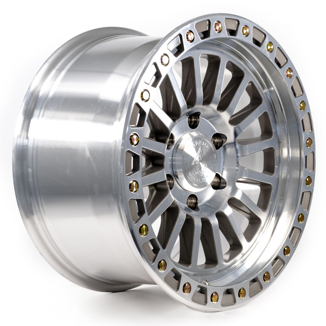 Arena Wheel Co Wheels Trophy A108 Bright Machined with Zinc Bolts 17x9 -12mm Offset 6x139.7 (6x5.5)