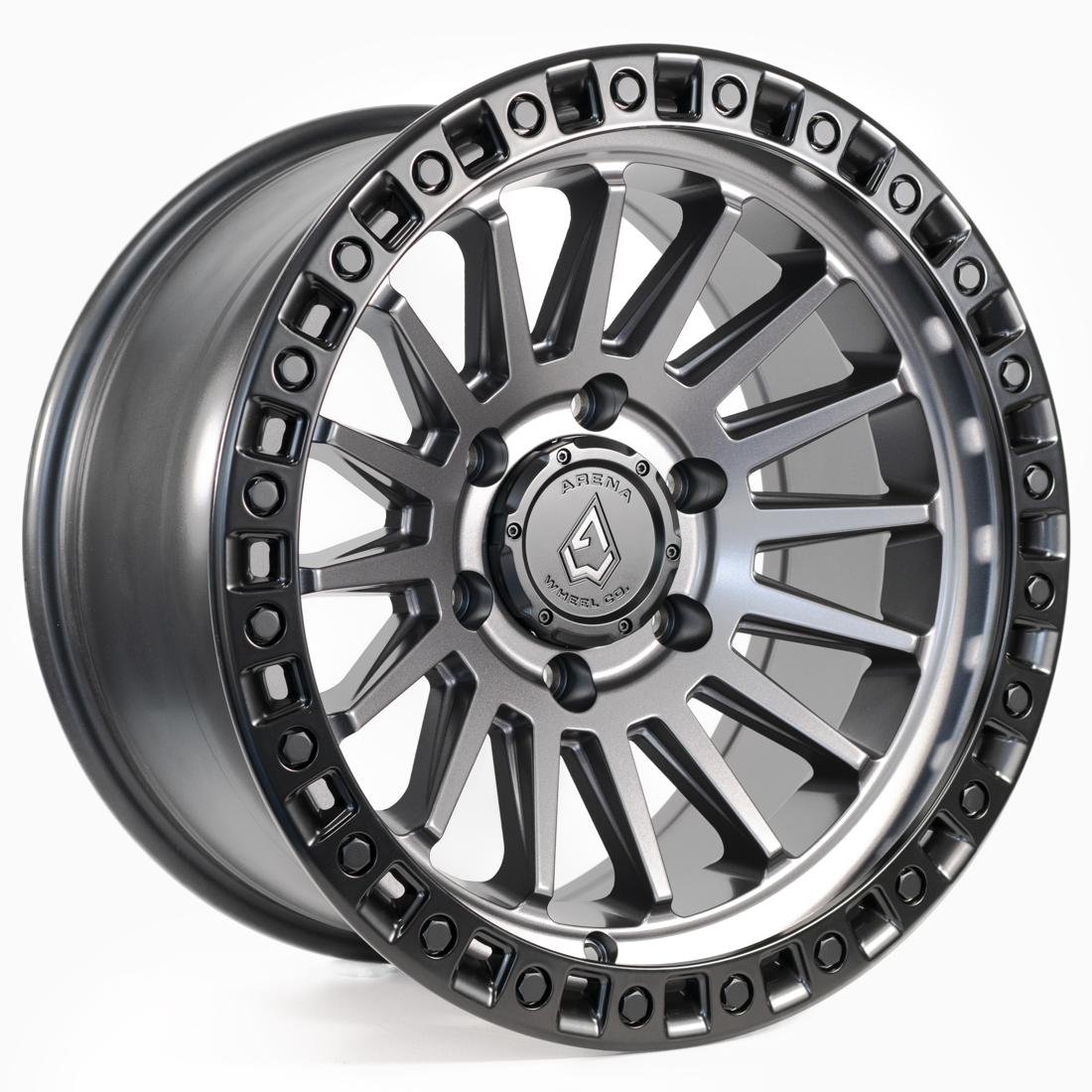 Arena Wheel Co Wheels Mesa A101 Satin Gunmetal Center Satin Black Lip 17x9 -12mm Offset 6x135