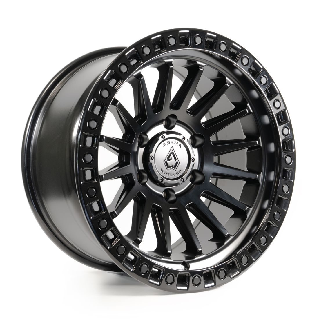 Arena Wheel Co Wheels Mesa A101 Satin Black Center Gloss Black Lip 17x9 -12mm Offset 6x139.7 (6x5.5)
